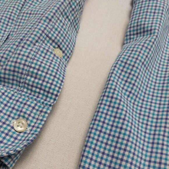 Ralph Lauren Button Down Shirt Long Sleeve Blue Check Men's XXL - Picture 15 of 16